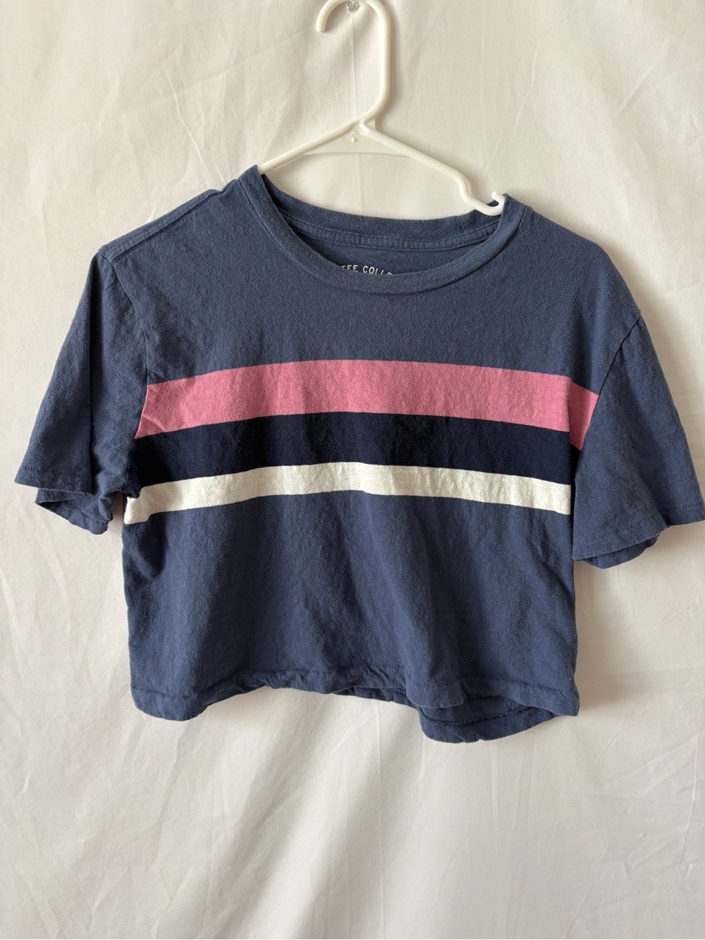 Aeropostale 80’s Boxy Cropped Retro Striped Tee